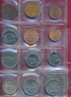 Uganda 18db vegyes fémpénz albumba rendezve T:vegyes Uganda 18pcs of mixed coins in collectors album C:mixed