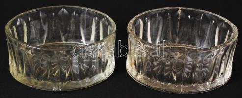 Vegyes bolha tétel, benne: üvegtálkák (3db), pálinkás poharak (9db), boros poharak (3db), kerámia po...