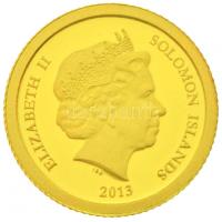 Salamon-szigetek 2013. 1$ Au "Az ókori világ hét csodája / Az olimpiai Zeusz-szobor" (0.5g/0.585/11mm) T:PP Solomon Islands 2013. 1 Dollar Au "Seven Wonders of the Ancient World / Statue of Zeus at Olympia" (0.5g/0.585/11mm) C:PP