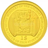 Salamon-szigetek 2013. 1$ Au "Az ókori világ hét csodája / Az olimpiai Zeusz-szobor" (0.5g...