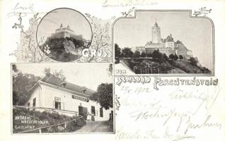 Fraknó, Forchtenstein; vár, Andreas Wegscheidler vendégháza / castle guest house, floral Art Nouveau