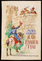 Mühlbeck Károly (1869-1943): Rab ember fiai (borítóterv). Akvarell, papír, jelzés nélkül, 19,5×13 cm