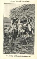 1911 Kecskemét, földrengés, Szentkirályi Tóth Ferenc házának belső része