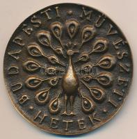 Borsos Miklós (1906-1990) DN "Budapesti Művészeti Hetek / Budapest Főváros Tanácsa" Br emlékérem (68mm) T:1- ph.