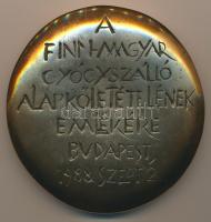 1988. "A Finn-Magyar Gyógyszálló alapkőletételének emlékére Budapest, 1988. szept. 2." Br emlékérem (80mm) T:1-
