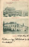 1899 Szolnok, Kossuth tér, Steiner Jakab fiai divatáruháza, vasútállomás; Szigeti H. udv. fényképész (Rb)