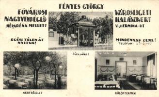 Budapest XIV. Hermina út, Fényes György fővárosi nagyvendéglője