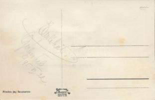 Makó, Népviseletes, repülős leporellós képeslap / folklore, leporellocard s: Bernáth