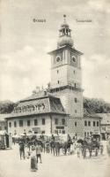 Brassó, Kronstadt; Tanácsház, piac / town hall, market, shops