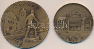Iván István (1905-1968) DN "Kőszeg - Jurisich Miklós" Br emlékérem (60mm) + DN "Tata" Br város érem (50mm) T:2 ph