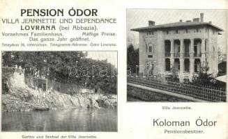 Lovran, Lovrana, Koloman Ódor's Pension Ódor, Villa Jeanette und Dependance