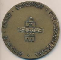 Madarassy Walter (1909-1994) DN "Budapest Sport Egyesület Fotószakosztálya" bronzozott hadifém érem (66mm) T:2-