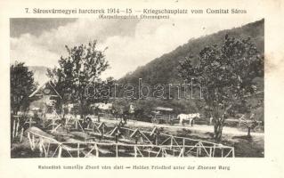 Zboró, Katonai temető a vár alatt; Sáros vármegyei harcterek, Divald Kornél, Horovitz M. Ch. / Karpathengebiet Oberungarn, Comitat Saros, Helden Friedhof / military cemetery underneath the castle (EB)