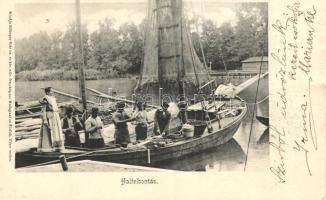 Siófok, Halászat, halfelbontás; kiadja Ellinger Ede