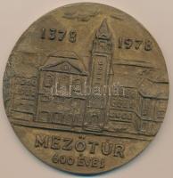 1978. "Mezőtúr 600 éves 1378-1978" Br emlékplakett (115mm) T:2