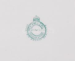 Fischer Emil Császári és Királyi Szállító, Porcelángyáros jelzésű aranyozott kék-fehér tálkészlet: 1...