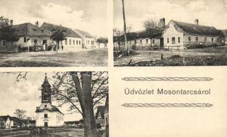 Mosontarcsa, Andau; Mantler kereskedése, templom / Mantler's shop, church (EK)