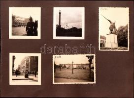 1937 Budapest Viktor Emánuel olasz király látogatása. A díszmenet Budapest utcáin 9 db fotó + egyáb ...