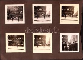 1937 Budapest Viktor Emánuel olasz király látogatása. A díszmenet Budapest utcáin 9 db fotó + egyáb ...