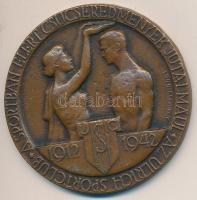 Edvi Illés György (1911-) DN "A sportban elért csúcseredmények jutalmául - Az Urlich Sportclub 1912-1942" Br emlékplakett (59mm) T:2-