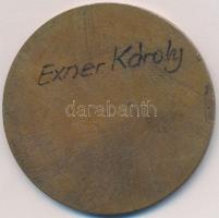 Exner Károly (1850-1919) DN "Álló Hungaria" Br érem, szigno nélkül (56mm) T:2-