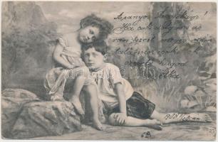 Temesvár 1907. "Sorsjegy a Szegény Gyermekpoliklinikája javára" 20f értékben, képes levelező-lap Divald Károly műintézetéből T:II