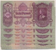 1930. 100P (9x) "073498-073500" + "008240-008243" + "024598-024599" sorozatszámmal sorszámkövetők T:II