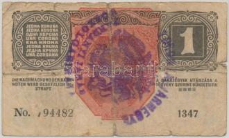 1916. 1K "Torontál Vármegye Párdányi Járás Főszolgabírája" felülbélyegzéssel T:III-,IV