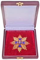 ~2005. Sólyom László által adományozott állami kitüntetés, zománcozott kereszt aranyozott csillagon,...