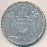 1930. 5P Ag "Horthy jobbra" T:3 Adamo P8