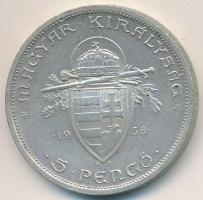 1938. 5P Ag "Szent István" T:2 Adamo P8.1