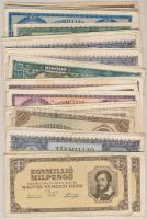 55db-os vegyes, magyar pengő bankjegy tétel T:vegyes