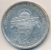 1938. 5P Ag "Szent István" T:2 Adamo P8.1