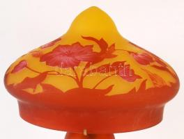 Gallé jelzésű asztali lámpa, működik, sav maratott, hibátlan, m:62 cm