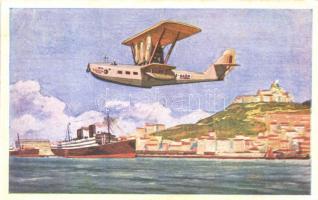 SISA Italian aeroplane, S. Giusto, steamship So. Stpl (EK)