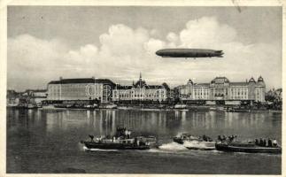 Pozsony, gőzhajók, léghajó / steamship, airship (EK)