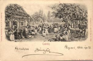 Hungarian folklore, csárdás Emb. (fa)