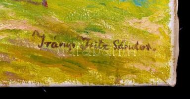 Irányi Iritz Sándor (1890-1975): Pihenők a domb oldalon. Olaj, vászon, jelzett, 40×50 cm