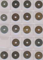 Kelet-Afrika 61db vegyes fémpénz albumba rendezve T:vegyes East Africa 61pcs of mixed coins in album C:mixed