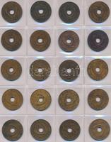 Kelet-Afrika 61db vegyes fémpénz albumba rendezve T:vegyes
East Africa 61pcs of mixed coins in album...