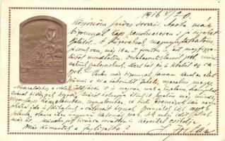 1915 Isonzo Armee / WWI military memorial card, Emb. (EK)