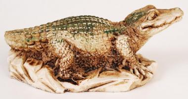 Krokodil figura Cuba felirattal, h: 13 cm