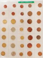 Dél-Afrika 166db vegyes fémpénz albumba rendezve T:vegyes South Africa 166pcs of mixed coins in album C:mixed