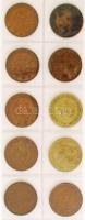 Dél-Afrika 166db vegyes fémpénz albumba rendezve T:vegyes
South Africa 166pcs of mixed coins in albu...