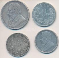 Dél-Afrikai Köztársaság 1893-1897. 6P Ag (3xklf) + 1896. 1Sh Ag T:2-,3
South Africa 1893-1897. 6 Pen...