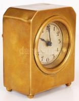 Régi réz mechanikus utazóóra működőképes állapotban, 9x4x4 cm /
Glass-copper traveller-watch