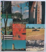 Gyűrűs képeslap album 48 db RÉGI motívumlappal sok lithoval; humoros grafikai művészlapok / Postcard...