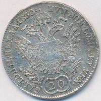 Ausztria 1830A 20Kr Ag "I. Ferenc" T:2-,3 hajlott Austria 1830A 20 Kreuzer Ag "Franz I" C:VF,F curved Krause KM# 2145