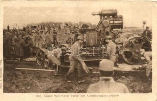 398. Unsere Motormörser werden zum Aufstellungsplatz gebracht / mortar, J. Perscheid photo (fa)