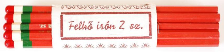 cca 1920-1930 Felhő irón, 12 db nemzeti színű ceruza